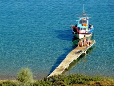 Un pequeño embarcadero en la isla de Patmos